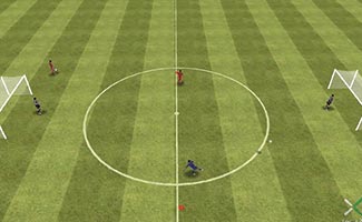 rapid fire receive - soccer shooting drill