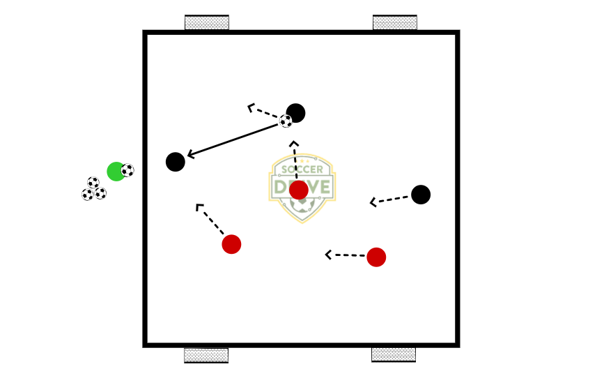 3v3 or 4v4 with Small Goals          